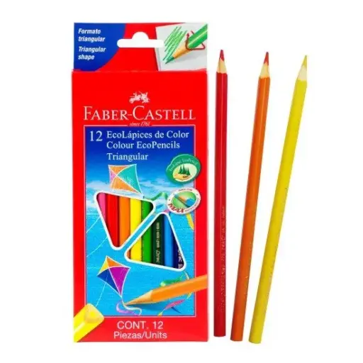 CRAYON DE MADERA FABER CASTELL 120512 12C TRIANGULAR