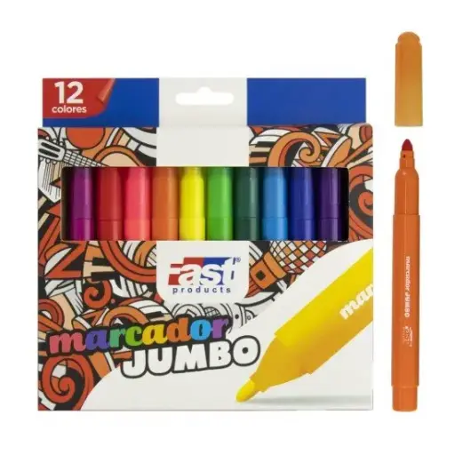 MARCADORES EN ESTUCHE FAST JUMBO 12C