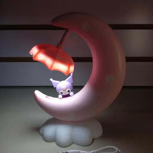 Lamparita Led Kuromi Rosada