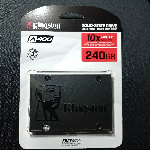 Disco Kingston de estado solido 2.5" capacidad 240Gb.